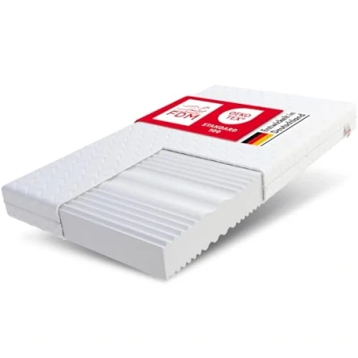 Afbeelding van FDM Matras 120x200 cm COMFORT DUO MAX Koudschuimmatras 7 comfortzones Hardheidsgraad H3 en H4 HR schuim 14 Hoog Dubbelzijdig Oprolbaar met Hypoallergene Wasbare Premium Tijk Oeko Tex