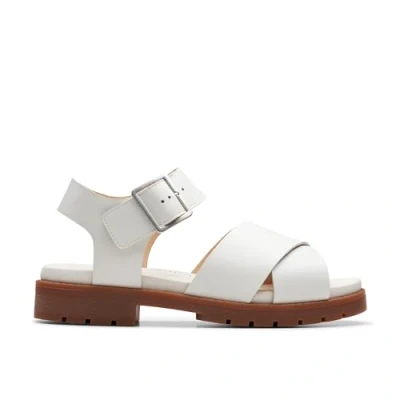 Afbeelding van Clarks Dames Orinoco Cross Sandaal, Off White Lea, 3.5 UK, Gebroken witte 36 EU