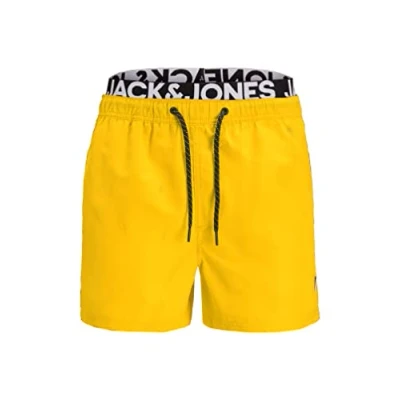 Afbeelding van JACK &amp; JONES Jjiaruba Jjswimshorts AKM DB WB Solid herenshirt, Geel (Minion Yellow), M