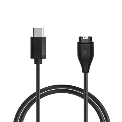 Afbeelding van kwmobile USB oplaadkabel type c compatibel met Garmin Forerunner 55 Kabel voor smartwatch in zwart