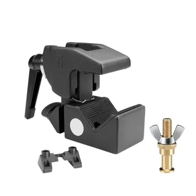 Afbeelding van Adam Hall Accessories Super CLAMP MK2 SET 1 universele haak zwart met klemhendels + SS018 bouten