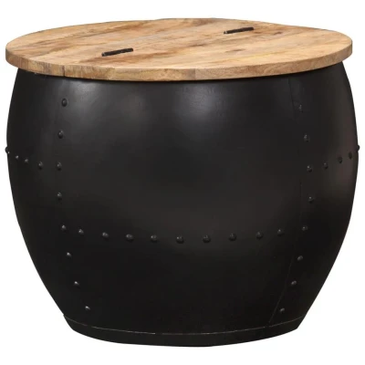 Afbeelding van vidaXL Salontafel rond 53x43 cm massief mangohout