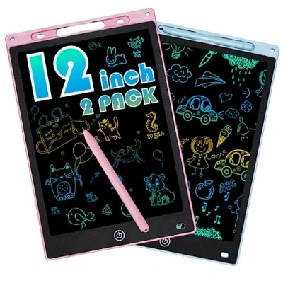 Afbeelding van toverbord, lcd schrijfbord voor kinderen, 30,5 cm, tekenbord, vanaf 2, 3, 4, 5, 6 jaar, jongens en meisjes, kleurrijk beeldscherm, schrijftablet, herhaal schrijven tekenen, blauw +