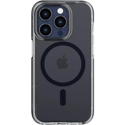 Afbeelding van Tech21 EvoCrystal Case MagSafe Geschikt voor iPhone 15 Pro Blauw Titanium