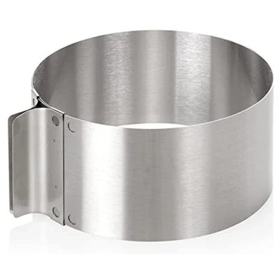 Afbeelding van Wenco Taartring, verstelbaar van 16 30 cm, hittebestendig, roestvrij staal, zilver