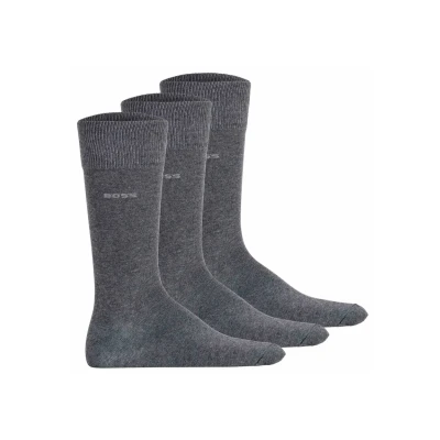 Afbeelding van BOSS Heren 3P RS Uni CC Regular_Socks, Medium Grey31, 39 42, 39/42 NL