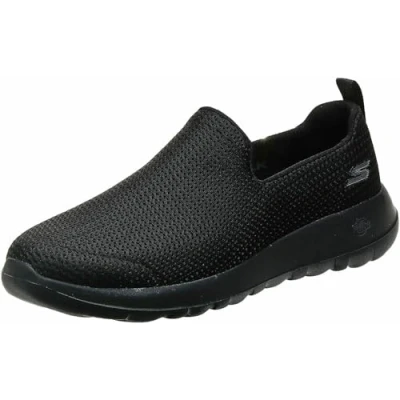 Afbeelding van Skechers Go Walk Max Slip On Sneakers voor heren, Zwart textiel Trim, 42 EU
