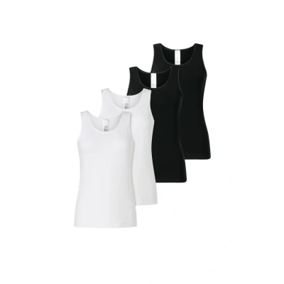 Afbeelding van Schiesser 4PACK Modern Multipacks Hemd, Dames, Maat: 36, Schwarz weiß