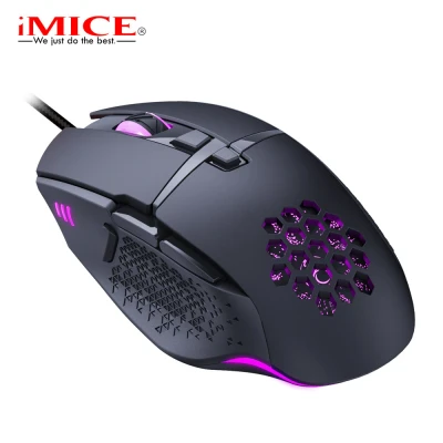 Afbeelding van Programmeerbare honeycomb game muis 8 knoppen 1200/2400/4800/7200 DPI RGB verlichting MOBA/FPS