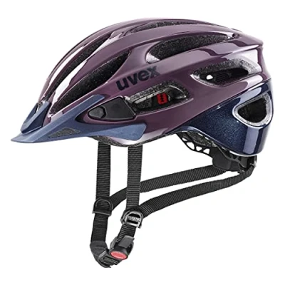 Afbeelding van uvex true lichte allround helm voor dames individueel passysteem uitbreidbaar met led licht plum deep space 52 55 cm