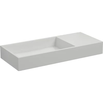 Afbeelding van Fontein Clou Mini Wash Me Plus 56x24x7.5cm Mineraal Marmer Glans Wit (Met Voorbewerkt Kraangat Rechts)