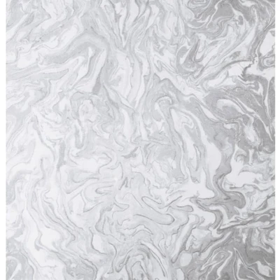 Afbeelding van Behang Liquid Marble grijs
