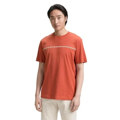 Afbeelding van TOM TAILOR T shirt voor heren, 38321 Rust Red, L