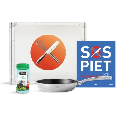 Afbeelding van Piet Box Braadpan antikleef Ø 24 cm Grijs PFAS vrij