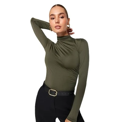 Afbeelding van Trendyol TWOAW24BD00014 Volwassenen Vrouwen Khaki M