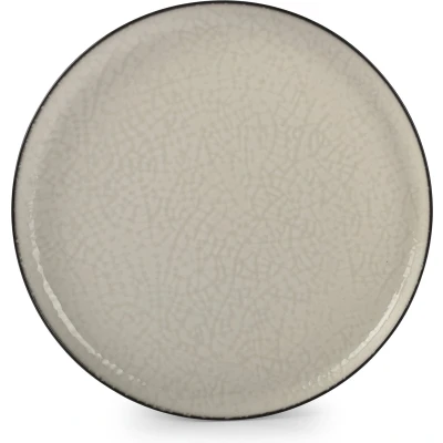 Afbeelding van ONA Plat bord 27cm wit Gravel (Set van 6)