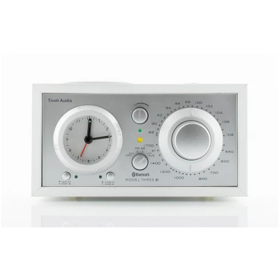 Afbeelding van Tivoli Audio Model 3 BT w/ USB Wekkerradio met Bluetooth Wit/Zilver