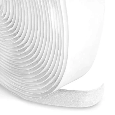 Afbeelding van FrogJim Fleeceband zelfklevend wit 20 mm breed 5m Lusjeband klevend KRGWL5