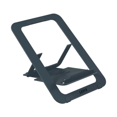 Afbeelding van Leitz Ergo Aluminium Ultraplatte Verstelbare Laptopstandaard Donkergrijs