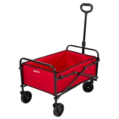 Afbeelding van Multifunctionele kar Aktive Rood Polyester Staal 65 x 94 40 cm Opvouwbaar Strand