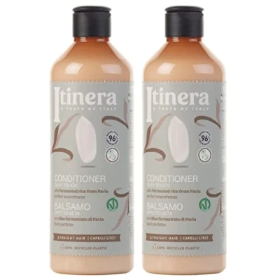 Afbeelding van ITINERA Haarconditioner met gefermenteerd rijstwater, 95% natuurlijke ingrediënten, 370 ml 2 stuks