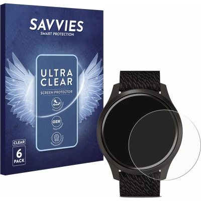 Afbeelding van Savvies (6 Stuks) Schermbeschermer voor Garmin vivomove Style (42 mm) Screen Protector Ultra Transparant