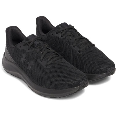Afbeelding van Under Armour Charged Pursuit 4 Hardloopschoenen voor op de weg, Heren, Maat: 49.5, Black Textiel/ synthetisch