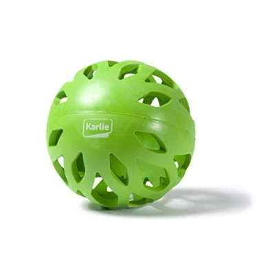 Afbeelding van Karlie 521607 rasterspeelbal, rubber kokos, groen, 14 x 22, 5 cm, L, groen