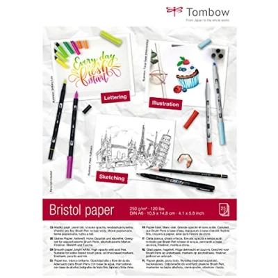 Afbeelding van Tombow Tekenblok Bristol A6 (14,8 x 10,5 cm), 250 g/m², 25 vellen, PB MARK COVER 6, niet van toepassing