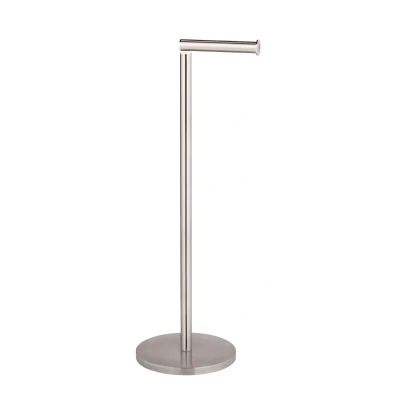 Afbeelding van Wenko staande toiletrolhouder 2 in 1 RVS mat