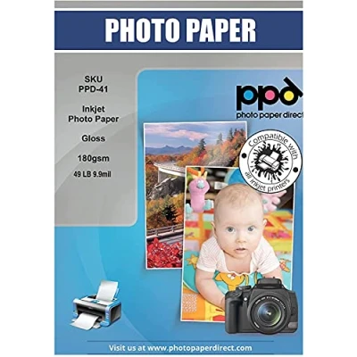 Afbeelding van PPD A3 x 50 vel Inkjet PREMIUM Fotopapier 180 g/m2 Hoogglans, Direct Droog, Waterbestendig 41