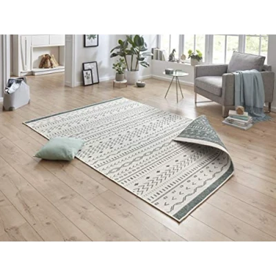 Afbeelding van Binnen &amp; Buiten Vloerkleed Kuba Groen/crème 160x230 Cm