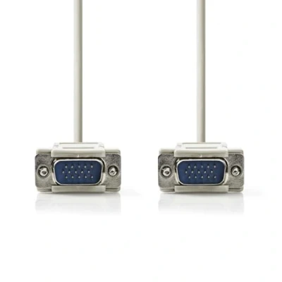 Afbeelding van VGA Kabel Male Vernikkeld Maximale resolutie: 1024x768 2.00 m Rond ABS