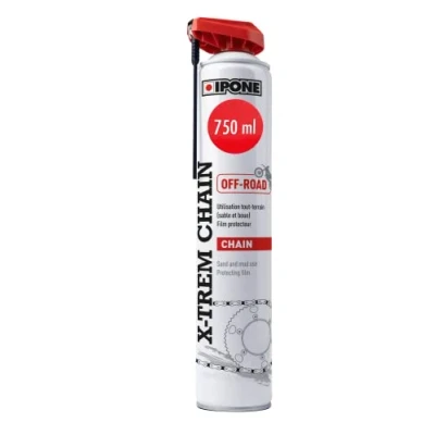 Afbeelding van IPONE X Trem Chain Off Road kettingspray voor terreinmotorfietsen, 750 ml, spuitfles met speciale verstuiverkop, vuilafstotend, beweegbare precisie sproeikop