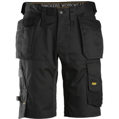 Afbeelding van Snickers Allroundwork, Stretch Loose Fit Korte Werkbroek Met Holsterzakken,Zwart Zwart (0404), 052