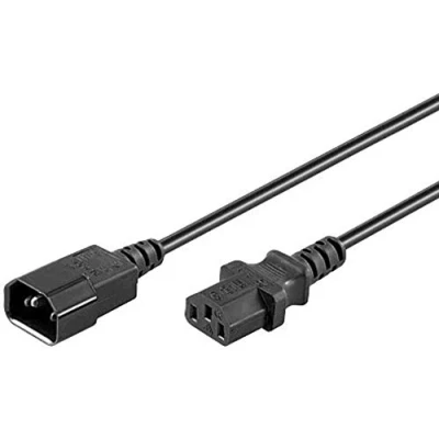 Afbeelding van Microconnect PE040615 elektrische kabel, 1,5 m, C13 koppeling, C14 stroomkabel (1,5 mannelijk/vrouwelijk, C14, H05VV F, zwart)
