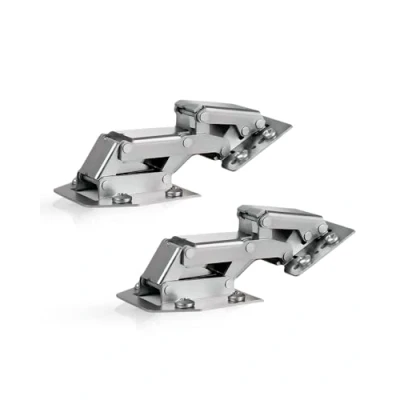 Afbeelding van Gedotec Schroefscharnier CH 300 Caravan scharnier voor opliggende aanslag staal vernikkeld schroefband deur &amp; kleppen gewicht 2,1 kg 2 stuks meubelscharnier meubeldeuren kastdeuren