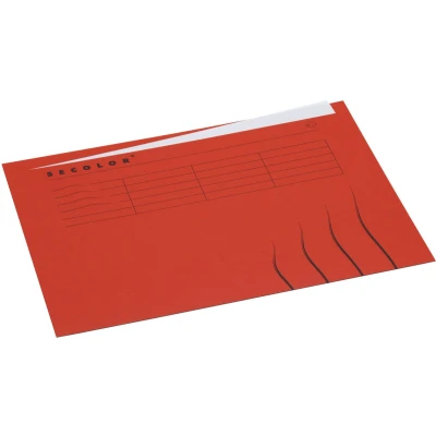 Afbeelding van 25x Vouwmap Secolor A4 ongelijk 225gr rood