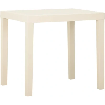 Afbeelding van Tuintafel 79x65x72 cm kunststof wit