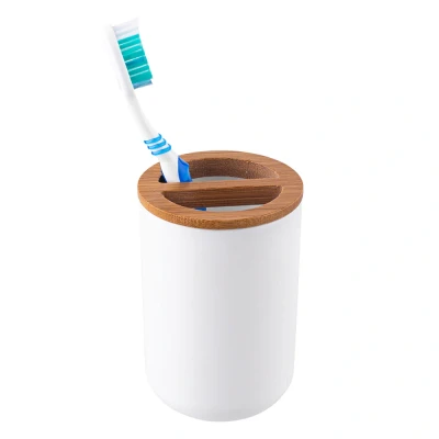 Afbeelding van Altom Design tandenborstelhouder gemaakt van ecologisch bamboe 7 x 10,5 cm