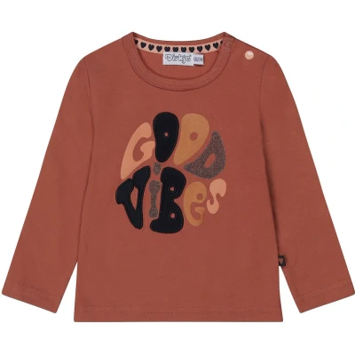 Afbeelding van Dirkje longsleeve met printopdruk oudroze