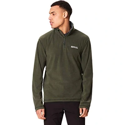 Afbeelding van Regatta Thompson fleecejack met halve rits, groen (dark kaki), 6XL