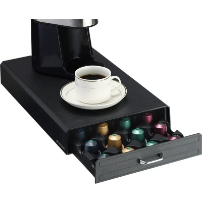 Afbeelding van Navaris koffiecups houder geschikt Voor Vertuo capsules Capsulehouder 24 koffie cups de meeste standaard cupformaten Zwart