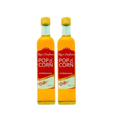 Afbeelding van Hopser Food Fun 1 liter popcornolie met een fijne natuurlijke botersmaak en praktische schenktuit