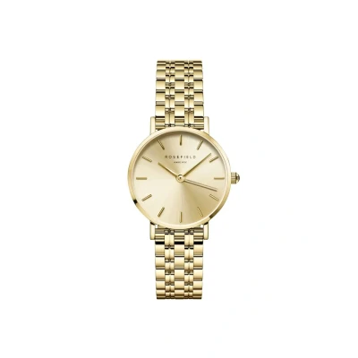 Afbeelding van Rosefield SCGSG S05 Small Edit Champagne horloge dameshorloge Goudkleur