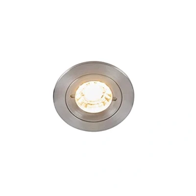 Afbeelding van QAZQA xena Moderne Inbouwspot voor badkamer 1 lichts Ø 78 mm Staal