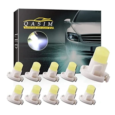 Afbeelding van Qasim 10x T4.2 LED lampen COB 1SMD wit voor automatisch dashboard Instrument snelheidsmeter Gauge instrumentenpaneel licht DC12V