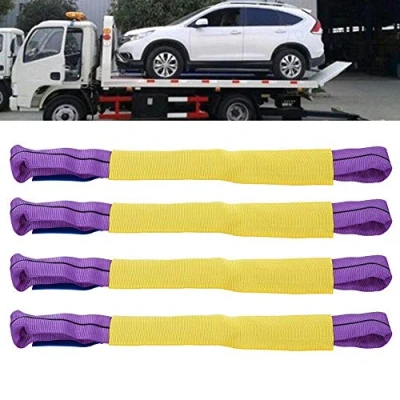 Afbeelding van 4 x spanbanden, autotransport, ratelspanriem, sjorriem, wielbeveiliging, sjorlussen, spanriem, wielriemen voor aanhangertransporter, belasting te breken, 5000 kg (5 ton)