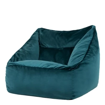 Afbeelding van icon “Natalia Fluwelen Zitzakfauteuil, Teal Groen, XXL Zitzakstoel, Zitzak Volwassenen met Vulling, Woonkamerzitzakken