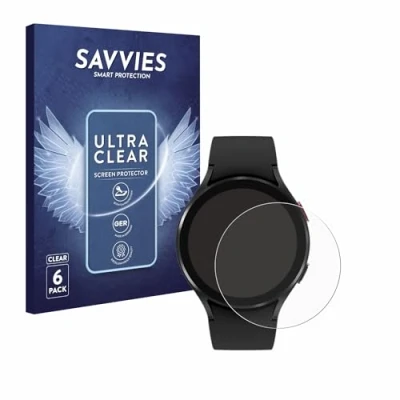 Afbeelding van Savvies (6 Stuks) Schermbeschermer voor Samsung Galaxy Watch 4 (44mm) Screen Protector Ultra Transparant